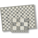 Dollhouse Miniature Faux Grey and White Marble Tile