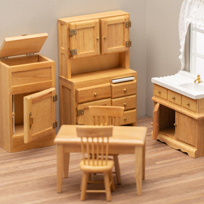 Dollhouse Miniature Kitchen Set - Kitchen Miniatures - Dollhouse Miniatures - Doll Supplies ...