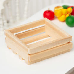 Dollhouse Miniature Eight Slate Wood Fruit Crate