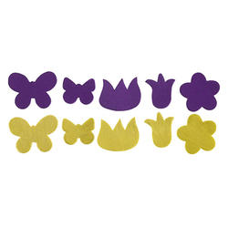 Foam and Fabric Flowers and Butterflies Stickers
