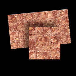 Dollhouse Miniature Red Marble Tile
