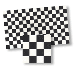 Dollhouse Miniature Faux Black and White Square Tile Sheet
