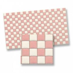 Dollhouse Miniature Pink and White Square Tile