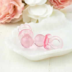 Pink Plastic Baby Pacifier Favors