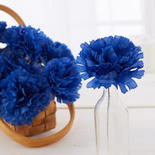 Large Royal Blue Artificial Carnation Picks