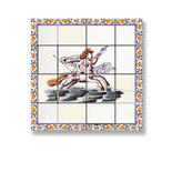 Dollhouse Miniature Mythological Picture Mosaic Tile Sheet
