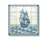 Dollhouse Miniature Ship Picture Mosaic Tile Sheet