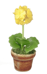 Dollhouse Miniature Potted Yellow Allium
