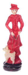 Dollhouse Miniature Lady in Red Statue