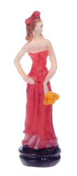Dollhouse Miniature High Fashion in Red Statue