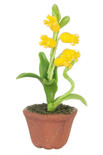 Dollhouse Miniature Potted Yellow Lily