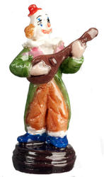 Dollhouse Miniature Clown Banjo Player Figurine