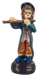 Dollhouse Miniature Monkey Playing Flute Figurine