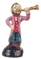 Dollhouse Miniature Monkey Bugler Figurine