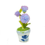 Dollhouse Miniature Lavender Carnations In A Pot