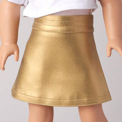 Tallina's Gold Vinyl Doll Skirt