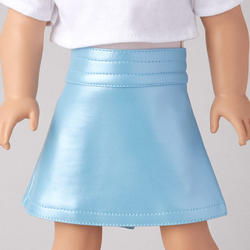 Tallina's Blue Vinyl Doll Skirt