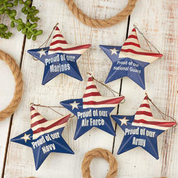 'Proud of Our...' Military Star Ornament Set