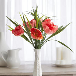 Pink and Cream Artificial Tulip Bush