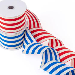 Red White and Blue Striped Ribbon Set