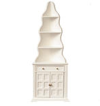 Dollhouse Miniature Coastal White Display Cabinet