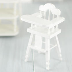Dollhouse Miniature White High Chair