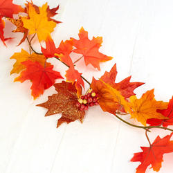 Glittered Artificial Maple Leaf Garland
