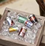 Dollhouse Miniature Ice Crate and Soda Can Set