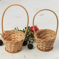Small Woven Reed Flower Basket - True Vintage