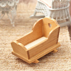Dollhouse Miniature Oak Cradle