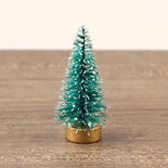 Miniature Frosted Green Bottle Brush Tree