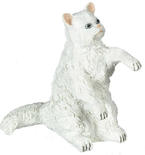 Miniature Sitting White Persian Cat