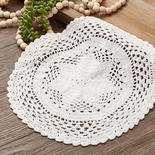 White Round Crocheted Doily