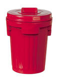 Dollhouse Miniature Red Garbage Can