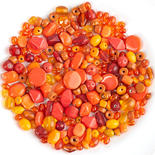 Orange Glass Jewelry Beads
