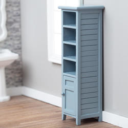 Dollhouse Miniature Linen Tower Storage Cabinet