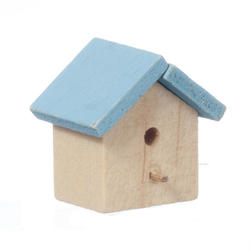 1:12 Dollhouse Miniature Wooden Bird House Box Cage Nestling Fairy Garden Decor 