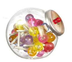 Dollhouse Miniature Glass Lollipop Jar