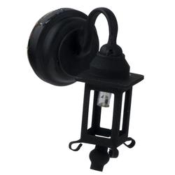 Dollhouse Miniature LED Black Coach Lamp Sconce