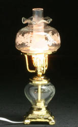 Dollhouse Miniature 12V Elegant Table Lamp w/ Brass