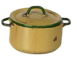Miniature Enamelware Covered Dutch Oven Pan