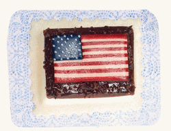 Dollhouse Miniature American Flag Cake