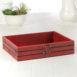 Rustic Red Wood Box