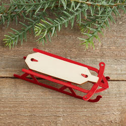 Dollhouse Miniature Red Flyer Sled