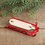 Dollhouse Miniature Red Flyer Sled