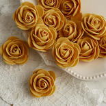 Gold Artificial Rose Heads