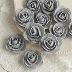 Silver Artificial Rose Heads