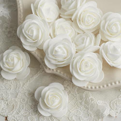 White Artificial Rose Heads