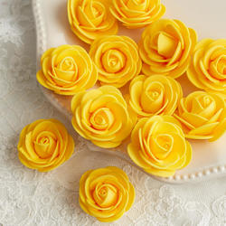 Golden Yellow Artificial Rose Heads