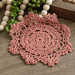 Rose Round Crocheted Doily